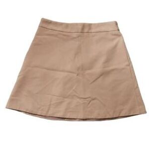 Express Women's Tan Gold Zipper Circle Skirt